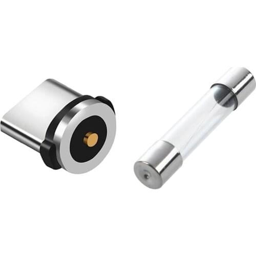 10 Pcs Fast Blow Type Glass Tube Fuses 6X30mm 250V 2A & 1PC Round Magnetic Cable Plug 8 Pin Type-C Plugs