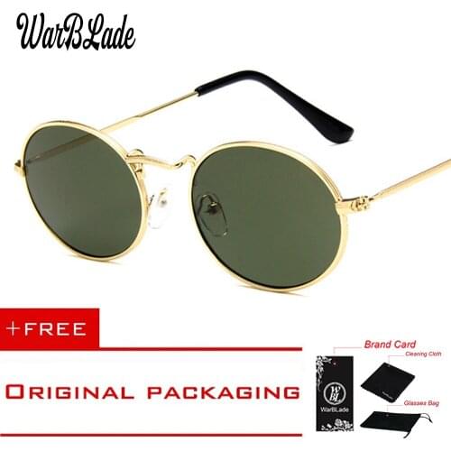 2018 Fashion Designer Lunette W Retro Small Round Sunglasses Men Vintage Brand Shades Male Black Metal Sun Glasses For Men