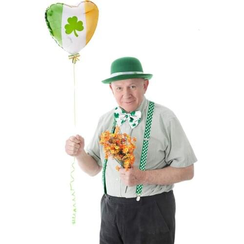 3 pcs St Patricks Day Hat Saint Patrick Costume Leprechaun Cap Bow Tie Irish Hat Shamrock Clover DIY Decorations Mardi Gras Wear