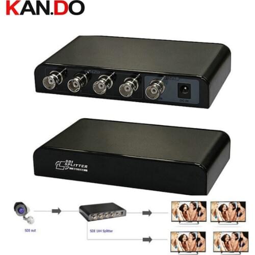 614 SDI Splitter Distributor Power Adapter 1 Input To 4 Outputs SD-SDI HD-SDI 3G-SDI 1X4 Adapter