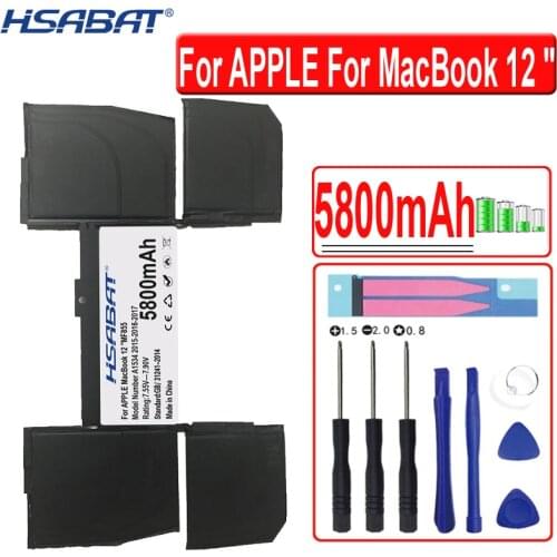 5800mAh A1527 New Laptop battery For APPLE MacBook 12 " Retina A1534 2015-2016-2017 year MF855 MJY32 MK4M2 661-02267 613-01926-A