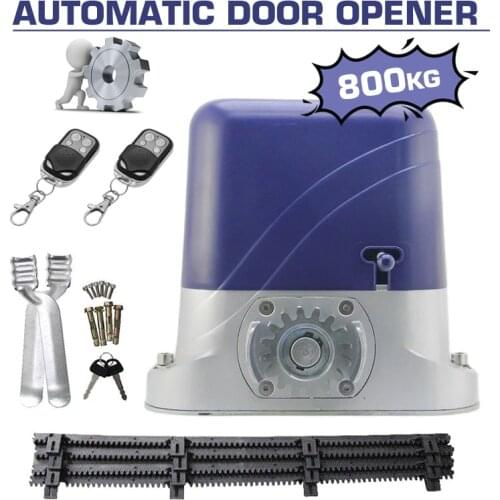 Automatic Electric Door Opener for 800KG Sliding Gate Garage Courtyard Sliding Door Gear Drive Kit Engine with 4m Nylon Racks