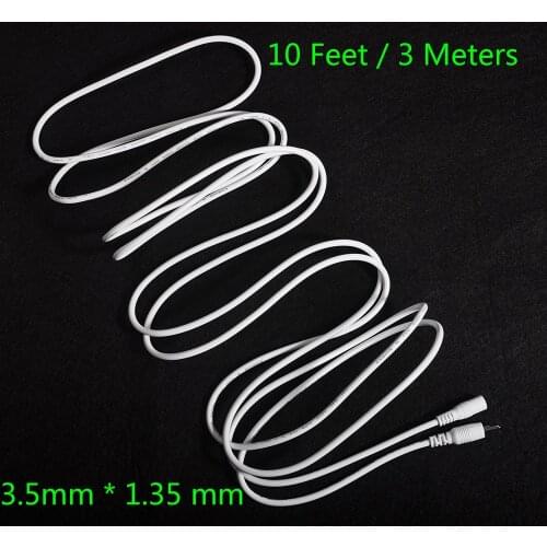 White 3 Meters DC 5V 3.5 * 1.35mm Extension Power Cable Cord for IP Camera Wanscam Foscam