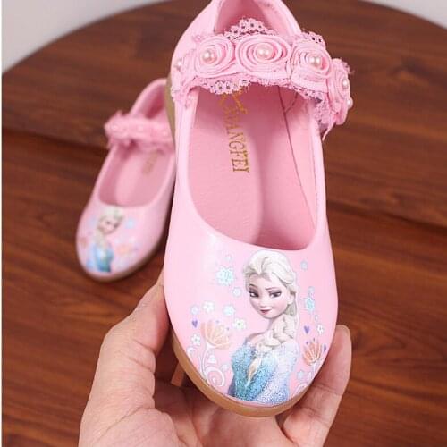 Fashion Princess Elsa Girls Shoes Kids Fashion Cartoon Kids Shoes Snow Queen Casual Children Shoe Girl Sneakers Size 26-35