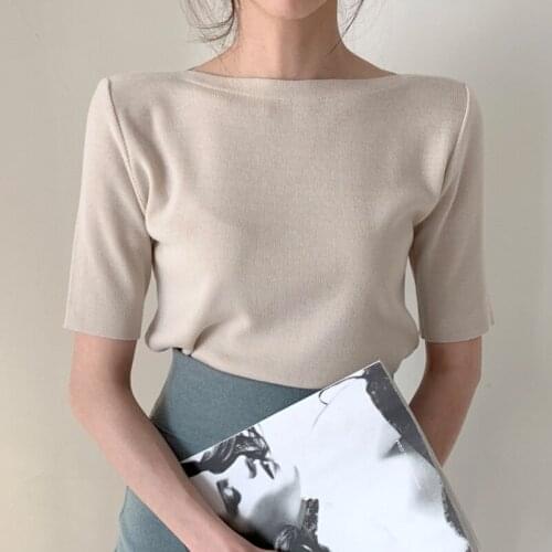 Cotton Basic T Shirts Women Solid O Neck Half Sleeve Female Tops Summer 2021 New Casual Slim Fit Ladies Tees