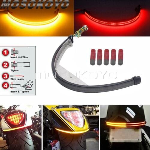M109R Fender Eliminator Kit Taillights Sequential Flowing Dual Twin LED Turn Signal Light for Suzuki Boulevard M109R M90 2006-UP
