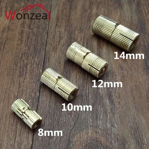 Copper Barrel Hinges Dia. 8mm/10mm/12mm/14mm Brass cylindrical door hinge hidden furniture hinge invisible installation hinge