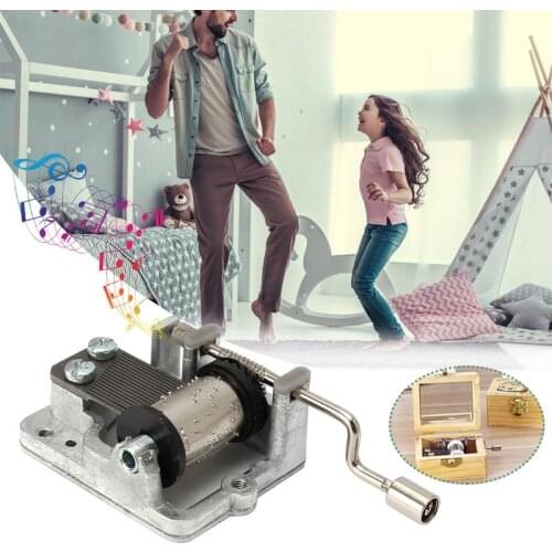 Hand Operated Cranking Music Movement Metal Mini 18 Tones Music Box Movement Home Decor Collectibles 10 Kinds Of Music Available
