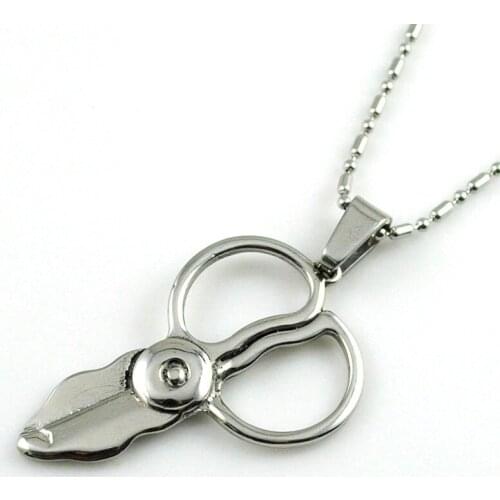 CHIMDOU Fashion Women Stainless Steel Pendant Necklace Chain Scissors Jewelry 2017 AP1781