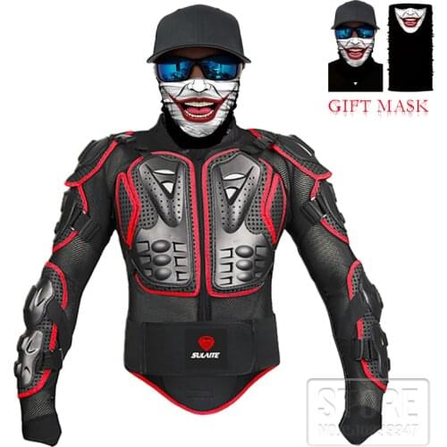 Motorcycle Armor Jackets full body Protection Clothing Protector Moto Jacket Cross Armor Protector motocross body armor + MASK