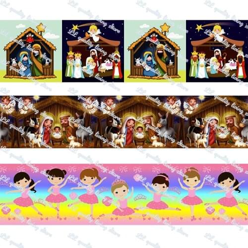 Cartoon pattern grosgrain printed halloween ribbon 50 yards a set DIY Art Handmade Materials Ribbons and diy bows tape