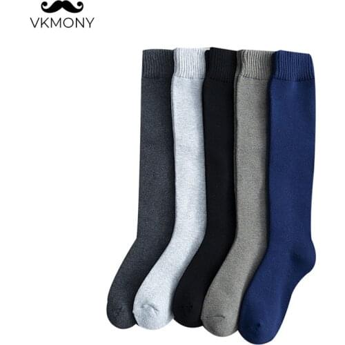 Men warm socks High TUBE socks male autumn winter thicked Terry socks business man socks VKMONY