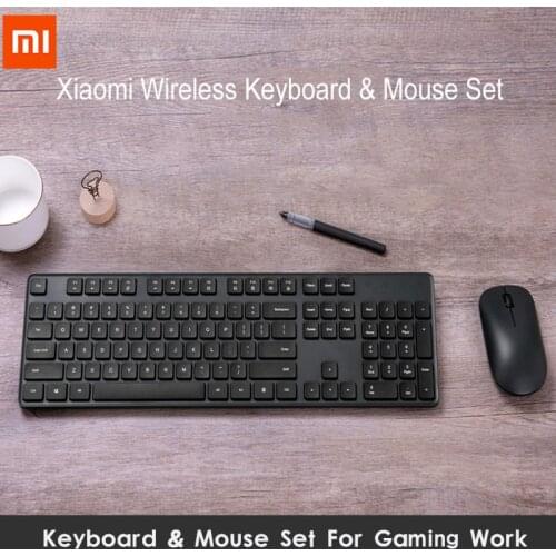 Xiaomi Wireless Keyboard & Mouse Set Portable 104 keys Keyboard 2.4 GHz USB Receiver Mouse for Windows10 PC Computer Office Home