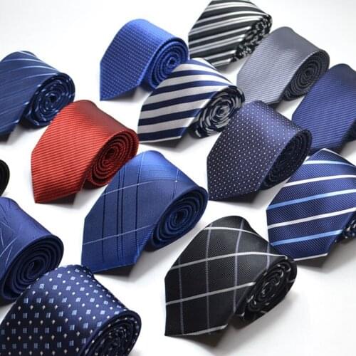 New Fashion Men Silk Tie 8 Cm Stripe Dot Knit Necktie Fashionable Tie for Formal Dresses Business Wedding Gift for Man