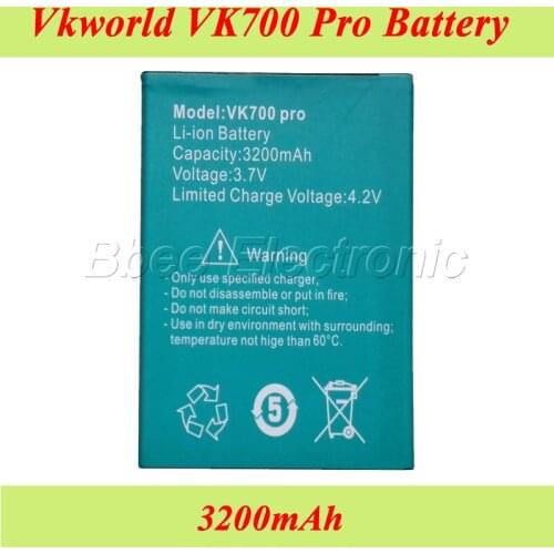 Original 3200mAh Vkworld VK700 Pro Battery For Vkworld VK700 Batterie Bateria AKKU Accumulator PIL