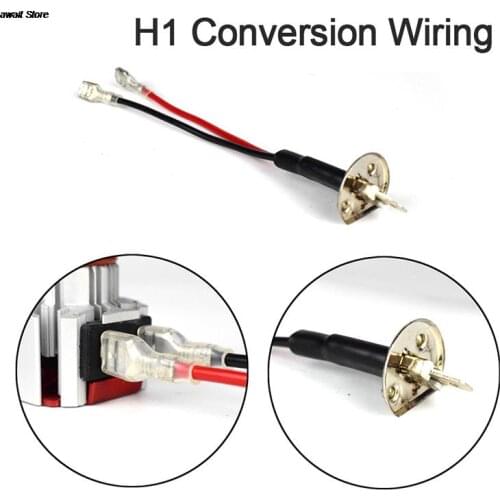 2pcs H1 LED Single Conversion Wiring Connector Cable Holder Adapter