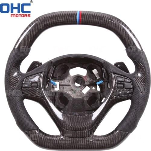 100% Real Carbon Fiber Steering Wheel compatible for F20 F22,F23 & F45 F30,F31 F32,F33,F36 F20 F20 F30 F32 1 M1