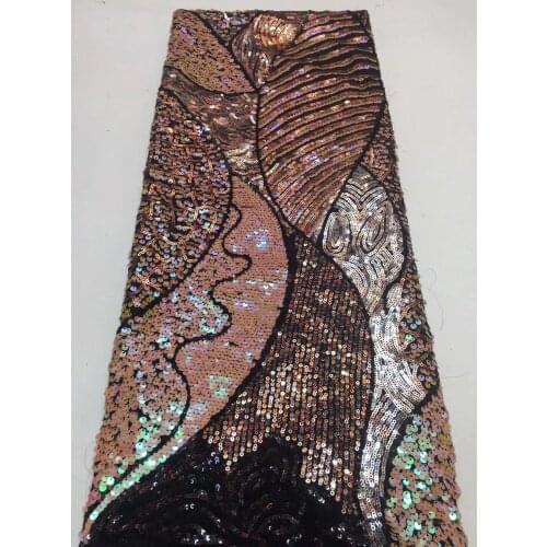 Special SYJ-10473 embroidered Tulle Lace Fabric with sequins for sexy dress