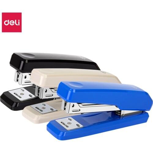 Deli Stapler NO.24/6 & 26/6 Classic Half Strip stapler with metal remover office supply accessories E0326