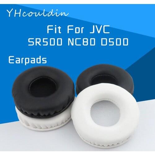 YHcouldin Earpads For JVC SR500 NC80 D500 HA-SR500 HA-NC80 HA-D500 Headphone Accessaries Replacement Wrinkled Leather