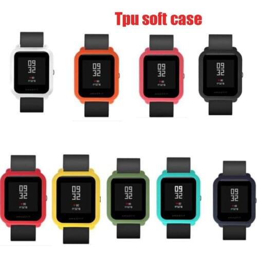 Factory price Soft TPU Protection Silicone Full Case For xiaomi Huami Amazfit Bip cover Youth Wrist Rubber band