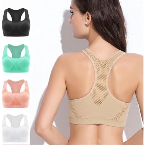Women sexy sports bra for running gym fitness yoga padded shake underwear large push up seamless slim bodysuit fitness top bras