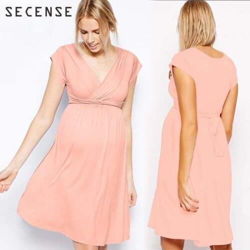 Women Dresses 100% Cotton Soft Solid Color Midi Dress Good Quality Flexibility Short Sleeves Comfortable Home Lady Skirt Spring
