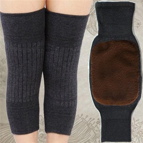 1Pair Anti Cold Knee Pads Plus Fleece Prevent Arthritis Keep Warm Knee Protector Support Breathable Thicken Kneepad