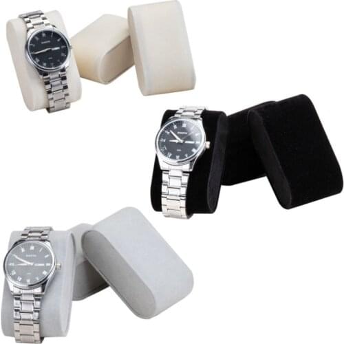 1Pc Wrist Watch Bracelet Display Stand Holder Organizer Black White Fashion Watch Cushions Watch Pillow for Case Storage Box