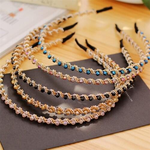 1PC Crystal Rhinestone Hairband Women Tiara Hair Accessories Headband Party Wedding Fashion Hairwear Hair Accessories