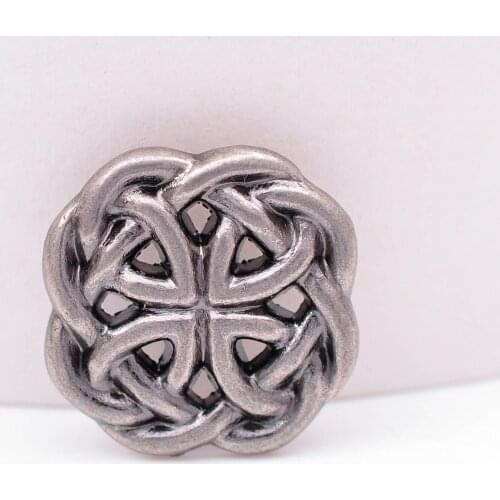 10X 19*19mm Antique Sliver Western Cowboy Celtic Knot Conchos For Saddles Headstall Bridle Leathercraft Decor