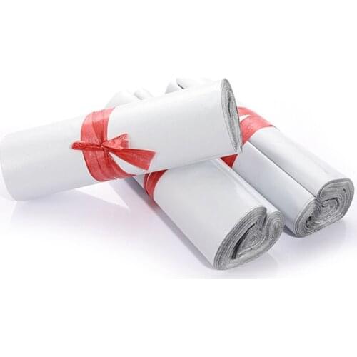 14 Size White Courier Bag Express Envelope Storage Bag Poly Mailer Mailing Bags Self Adhesive Seal Plastic Packing Pouches 50Pcs