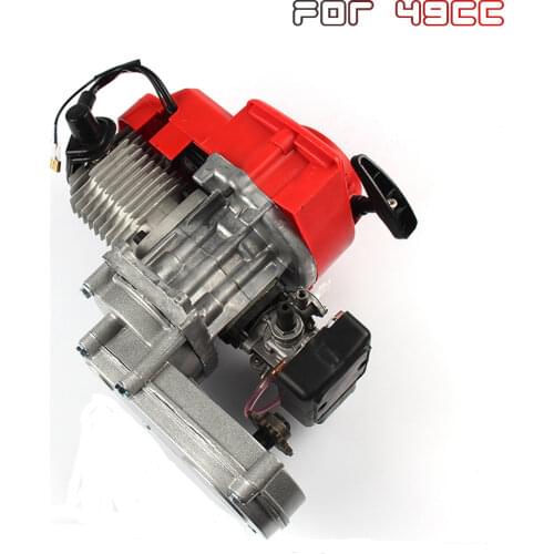 49CC 2 Stroke Motor Engine with T8F 14t Gear Box Easy to Start Pocket Bike Mini Dirt Bike Engine DIY Engine