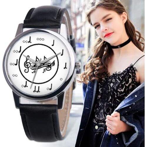 2021 Korean Fashion Versatile Music Symbol Fashion Watch Female Watch Student Male Watch Fashion Leisure Bulk Items Wholesale