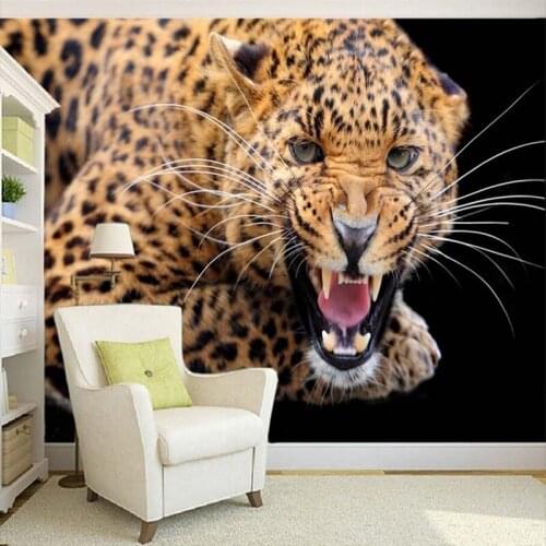 3D Stereo Animal Tiger Photo Murals Wallpaper Children Kids Bedroom Living Room Home Decor Background Wall Cloth Papel Tapiz 3D