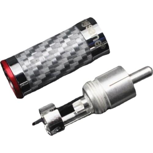 Carbon Fiber pure copper + silver plated RCA Audio Plug Speaker Connector Silver Plug Jack Connector