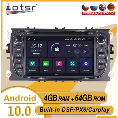 64G For For FORD Focus S-MAX Mondeo C-MAX Galaxy Car Stereo Multimedia Player Android GPS Navi Audio Radio Carplay PX6 Head Unit