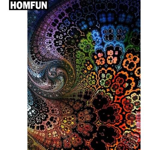 HOMFUN Full Square/Round Drill 5D DIY Diamond Painting "Abstract flower" Embroidery Cross Stitch 5D Home Decor Gift A03848