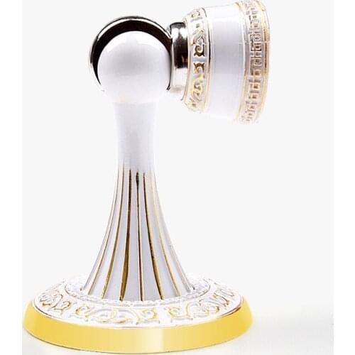 Free Shipping European Zinc Alloy Door Stopper All-match Classical Stop Strong Magnetism Vintage Ivory White Wall Suction MD19