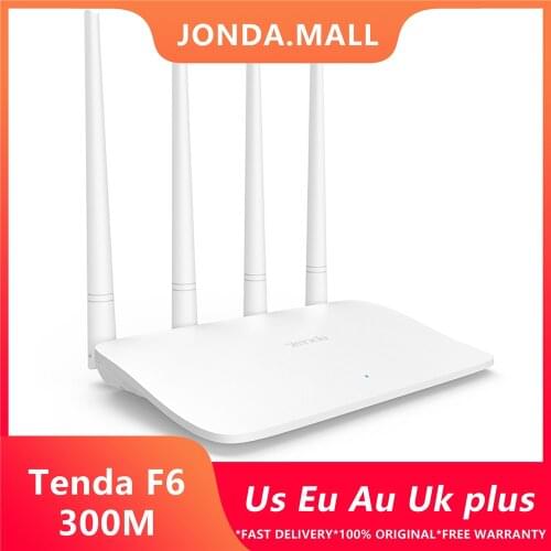 English Tenda F6 Router Wireless Wifi 300Mpbs Easy Setup Home Routers With 4 External 5db Antennas MIMO Simple