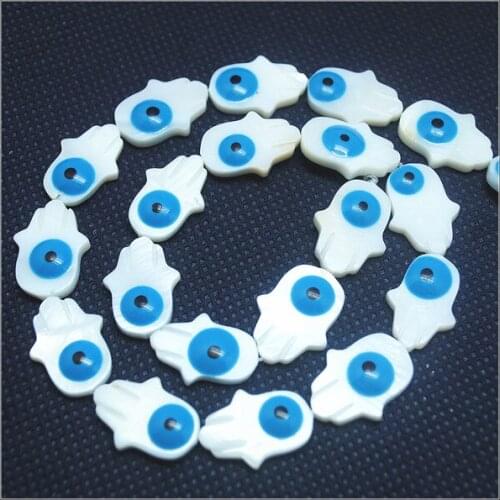 Carving shell with eye drawing finger shapes for charms bracelets making 14x20mm top selling beads accessories