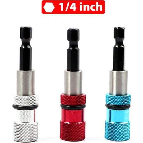1/4 Inch Hex Shank Electric Screwdriver Bit Holder Hex Driver with Drill Bits Bar Extension Quick Change Tool Post With Magnetic