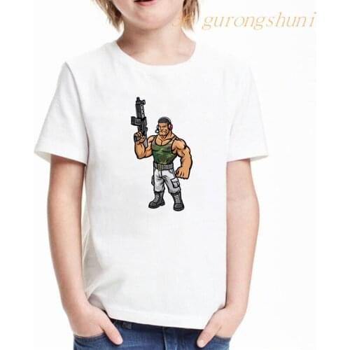 Children clothing tshirt girl Funny Soldier cartoon t shirt girls tops kid t-shirts kids clothes boys t shirts boy t-shirts 2021