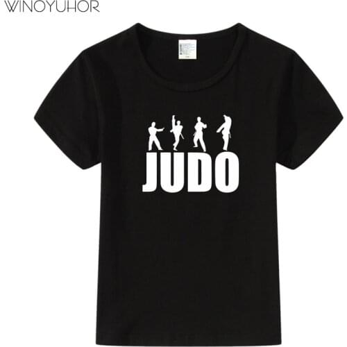 Children Fashion Print Judo Funny T-shirts Kids Cool Summer Short Sleeve Tees Tops Baby Casual Clothes For Boys Girls Tshirt