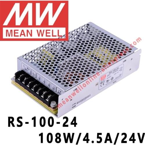 Mean Well RS-100 Series 100W 12/24VDC Single Output Switching Power Supply meanwell online store