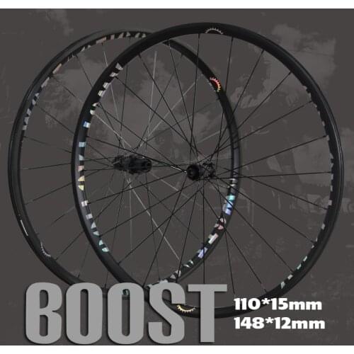 Carbon Hub Boost XC Cross Mountain Bike Wheels Tubeless MTB Wheelset With 148X12 / 110X15 Mountain Bicycle Wheel set