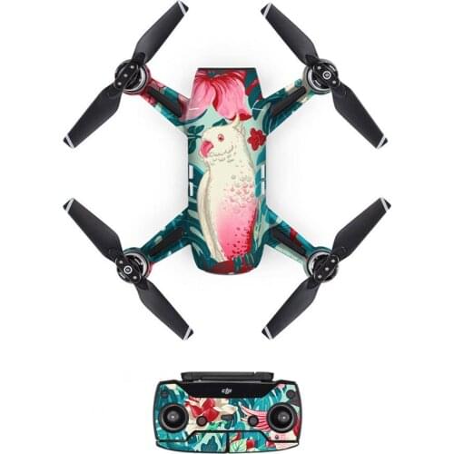 Animal Style Decal PVC Skin Sticker For DJI Spark Drone + Remote Controllers + 3 Batteries Protection Film Cover