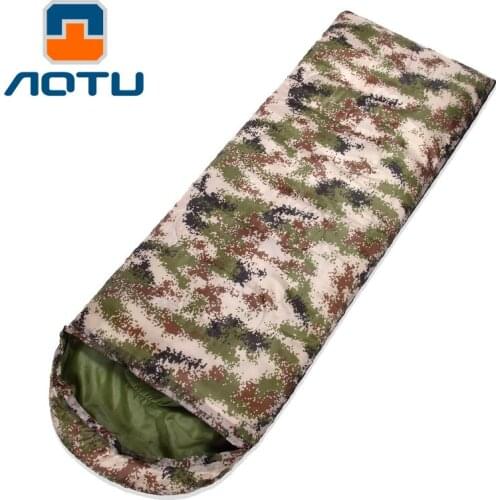 NEW 2021 Outdoor Digital camouflage envelope sleeping bag widening thickening wind warm autumn winter male cotton 210*75CM