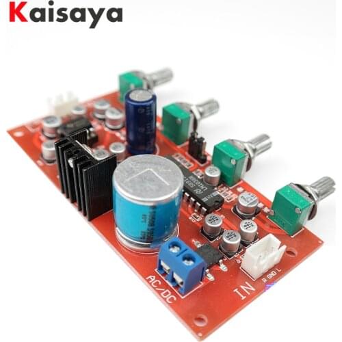 New LM1036 + NE5532 Preamp amplifier treble bass balance volume adjustment Single-supply operation board
