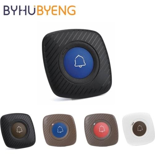 BYHUBYENG 5 Color Waterproof Restaurant Pager Designer Buttons for Hookahs Nurse Bell Button Wireless Button Buzzer